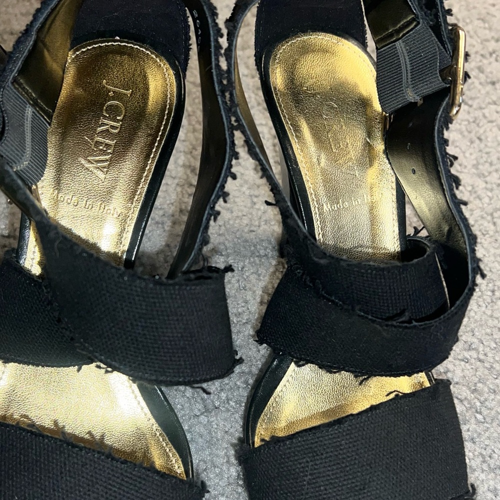 SOLD J. Crew Size 8 Women’s Agnyss Platform Sandal Elastic Fabric Open Toe Heel - Picture 7 of 14